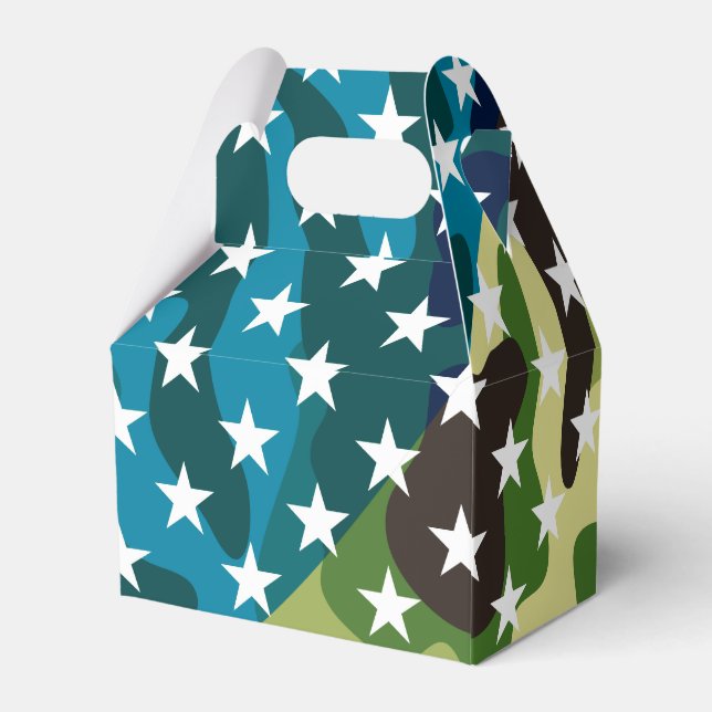 Patriotic camouflage pattern favor box (Back Side)