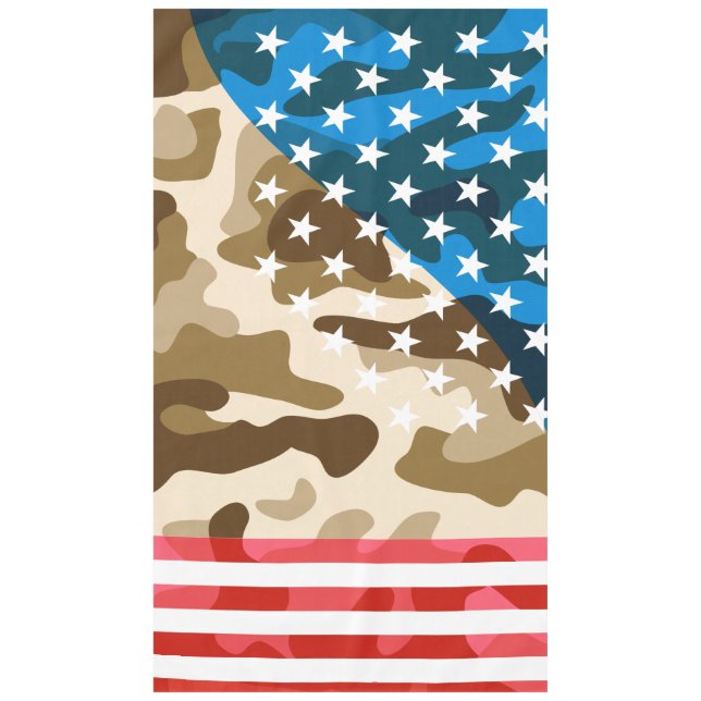 Patriotic camouflage pattern tablecloth (Front)