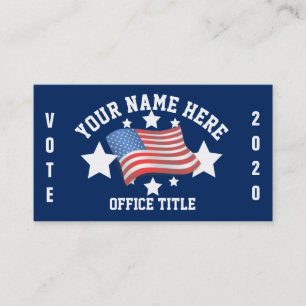 Patriotic Campaign Template Business Card