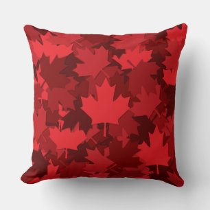 Patriotic Canada Flag Maple Leaf Pattern Throw Pillow