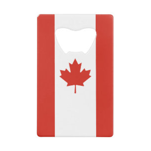 Patriotic Canadian Flag Credit Card Bottle Opener