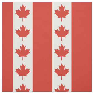 Patriotic Canadian Flag Fabric