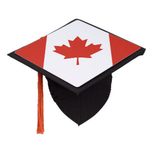 Patriotic Canadian Flag Graduation Cap Topper