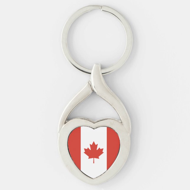 Patriotic Canadian Flag Keychain (Front)