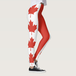 Patriotic Canadian Flag Leggings