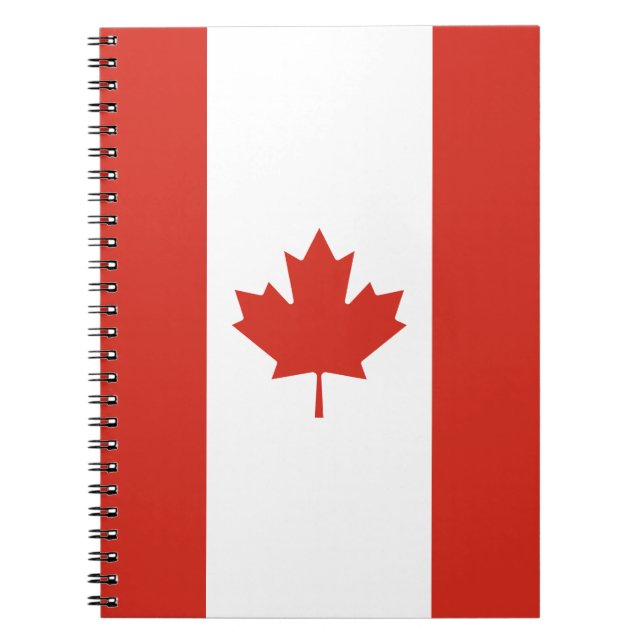 Patriotic Canadian Flag Notebook (Front)
