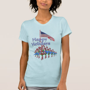 Patriotic Candy Canes Ladies Shirt