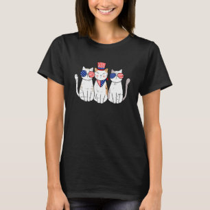 Patriotic Cat 4th Of July Funny Kitten Cat Lover P T-Shirt