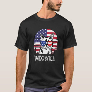 Patriotic Cat 4th Of July Meowica American Flag Pa T-Shirt