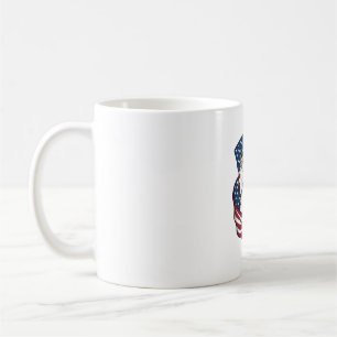 Patriotic Cat and Unicorn Vintage Vector Design_1 Coffee Mug