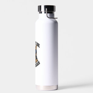 Patriotic Cat Proud to Be American Vintage Vector Water Bottle