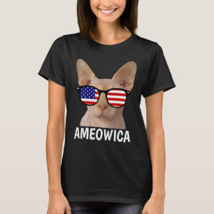 Patriotic Cat T-shirts, Sphynx, AMEOWICA T-Shirt