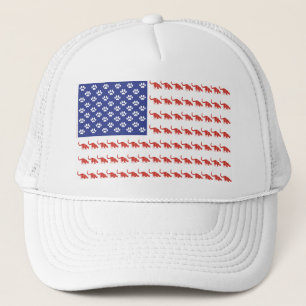 Patriotic Cat/USA Trucker Hat