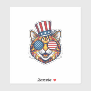 Patriotic Cat Vintage Engraving Shirt Design_1
