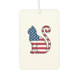 Patriotic Cat Vintage Engraving Vector Design_1 Air Freshener