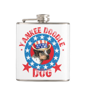 Patriotic Catahoula Hip Flask