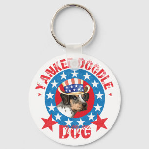 Patriotic Catahoula Keychain