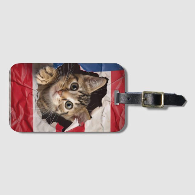 Patriotic Celebration Luggage Tag (Front Horizontal)