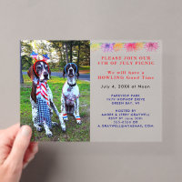 Patriotic Celebration Picnic Party Dogs July 4th