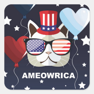 Patriotic Celebration Square Sticker
