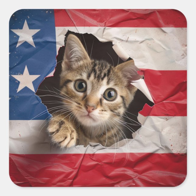 Patriotic Celebration Square Sticker (Front)