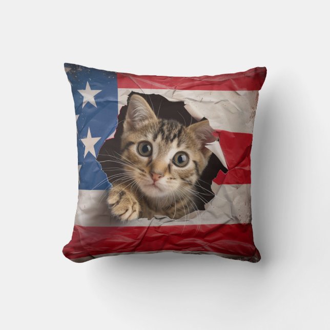 Patriotic Celebration Throw Pillow (Front)