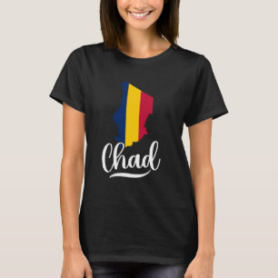 Patriotic Chad Africa Map Butterfly African Countr T-Shirt