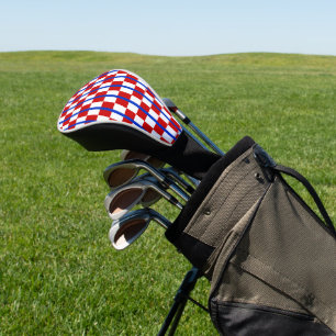 Patriotic Checkerboard Golf Head Cover