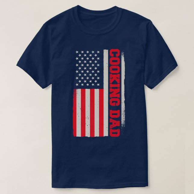 Patriotic Chef Kitchen Cooking Cook Dad American F T-Shirt (Design Front)