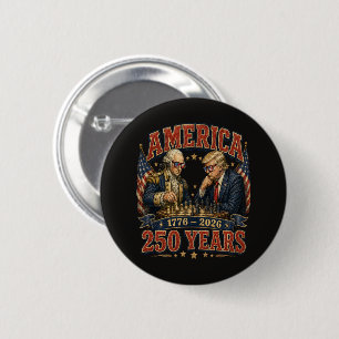 Patriotic Chess 250 2 Inch Round Button