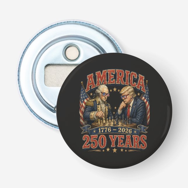 Patriotic Chess 250 Bottle Opener (Front)