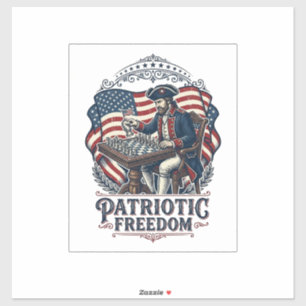 Patriotic Chess Player Vector Graphic Tee