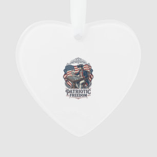 Patriotic Chess Player Vector Graphic Tee Ornament