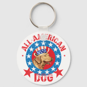 Patriotic Chessie Keychain