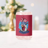 Patriotic Chicken in USA Bandana and Shades