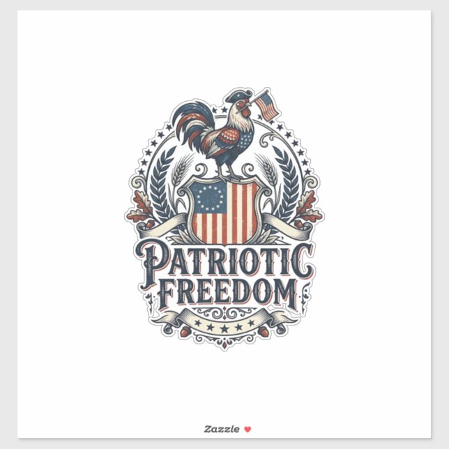 Patriotic Chicken Keeper Vector Graphic Tee_1 (Sheet)