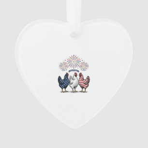 Patriotic Chicken Trio Vintage Engraving Vector De Ornament