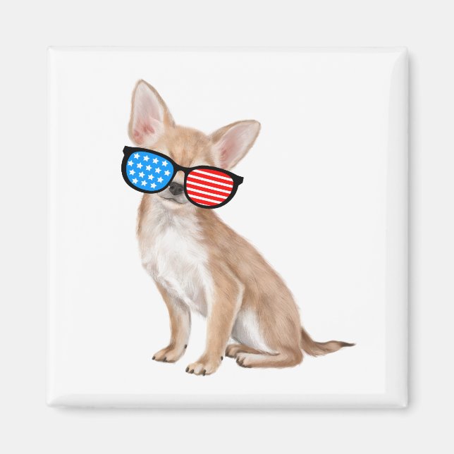 Patriotic Chihuahua Magnet (Front)