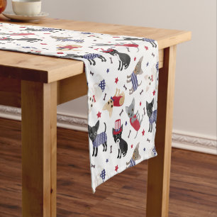 Patriotic Chihuahua Pattern Short Table Runner