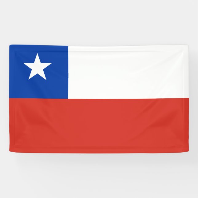 Patriotic Chile flag Chileans Banner (Horizontal)