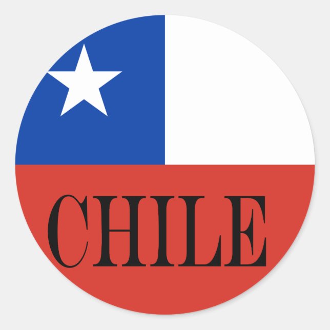 Patriotic Chile flag Chileans Classic Round Sticker (Front)