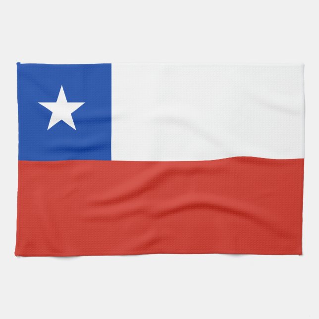Patriotic Chile flag Chileans Kitchen Towel (Horizontal)