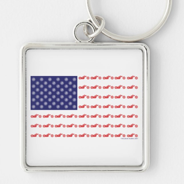 Patriotic Chooper Bike Keychain (Front)