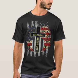 Patriotic Christian One Nation Under God USA T-Shirt