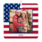 Patriotic Christmas Custom Photo USA American Flag