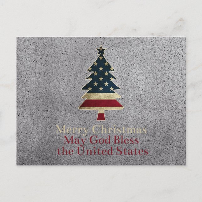 Patriotic Christmas  Holiday Postcard (Front)