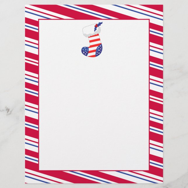 Patriotic Christmas Stocking (Front)
