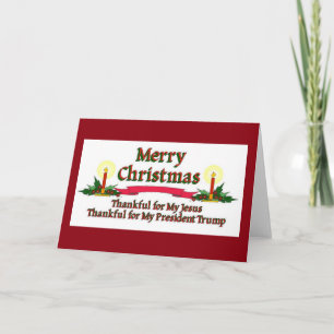 Patriotic Christmas Trump Holiday Card