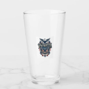 Patriotic Christmas Vector Graphic Tee (2) Glass