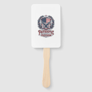 Patriotic Christmas Vector Graphic Tee Hand Fan
